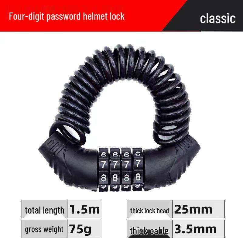 Универсальный электрический замок для шлема с крючком для ключей для безопасности мотоцикла