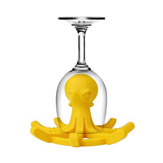 Octopus-Shaped Cup Drying Rack with 8-Arm Creative PLA Water Bottle Holder for Mugs Glasses Tumblers Space-Saving Countertop Organizer for