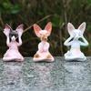 3pcs Meditation Cat Figurine Resin Buddha Hairless Cat Ornaments Sit In Meditation Zen Cat Sculpture Home Decor Gift for Meditation