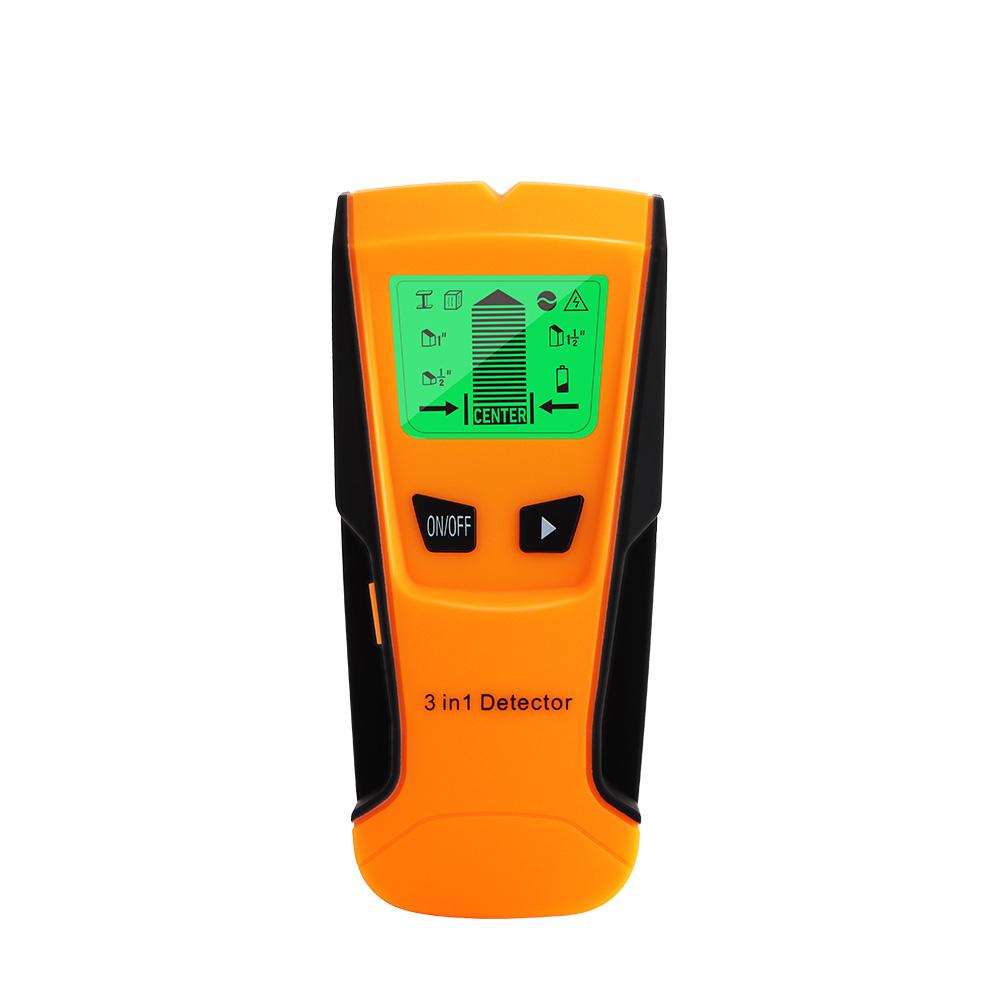 Металлоискатель 3 в 1, поиск металлических деревянных шпилек, напряжение переменного тока, провод под напряжением, обнаружение настенного сканера, поиск электрической коробки, настенный детектор