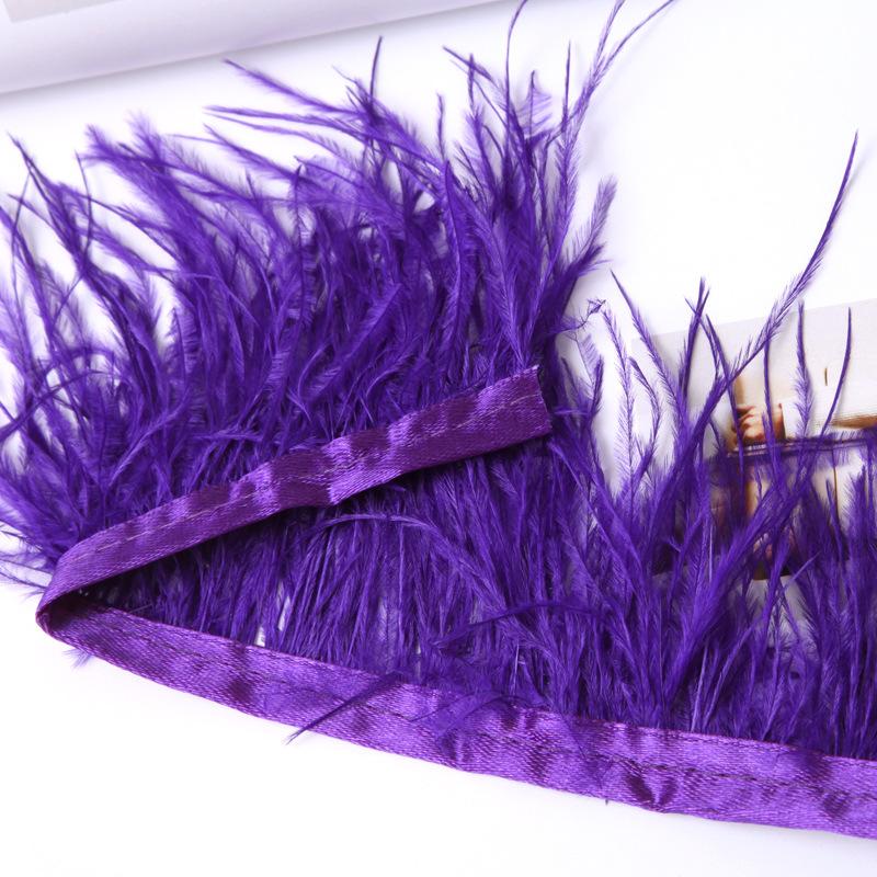 Платье из страусиных перьев 8-10 см, модное украшение, ткань с перьями и кисточками, аксессуары для одежды 