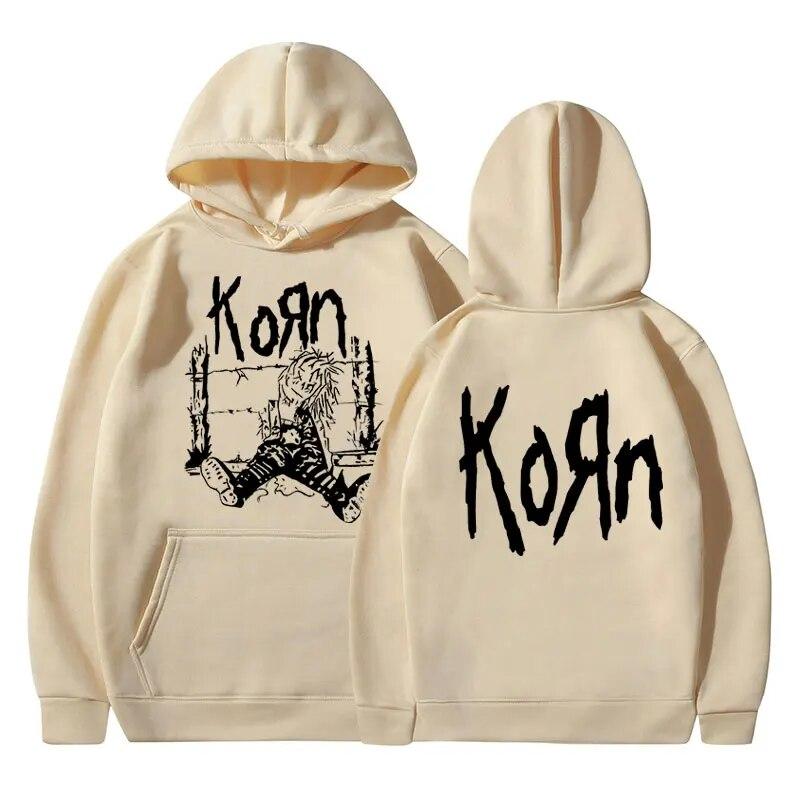 Рок-группа Korn 1994 Кукла Neidermeyers Толстовка Унисекс Винтажная металлическая готическая толстовка с длинными рукавами Хип-хоп Толстовка для унисекс и женщин Унисекс