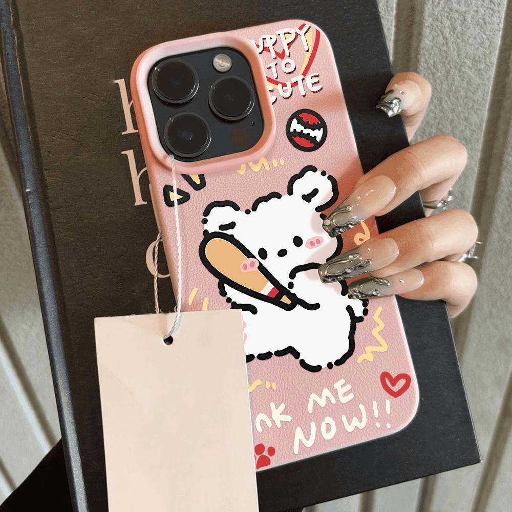 Роскошный мягкий кожаный чехол для телефона iPhone 16 Pro Max Funda iPhone 15 13 11 14 Plus 12 16promax 15promax 13promax мультяшные чехлы