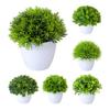 Faux Bonsai Energetic for Balcony Aesthetic Fake Grass Plants Pot Ornament Fancy Long-lasting Aesthetic