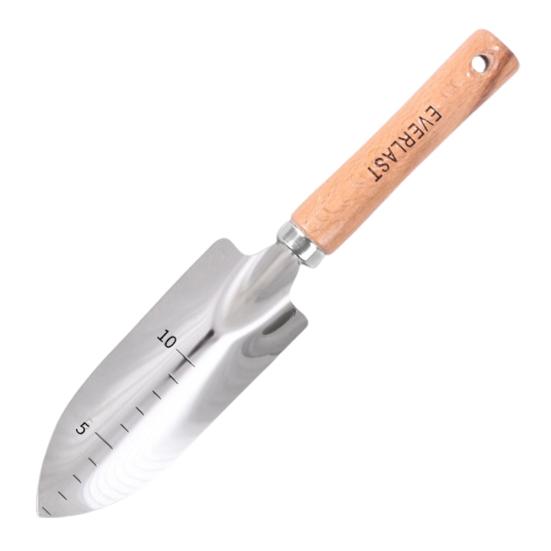 Садовый ручной мастерок, сверхмощная садовая лопата из полированной нержавеющей стали с деревянной ручкой, лопата для пересадки и копания