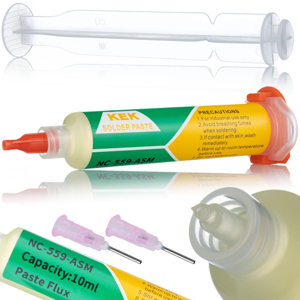 Rosfix Flux In Syringe Nc-559-Asm + Soldering Paste (Liquid Tin) Xgsp80 60G