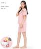 Hello Kitty Room Wear Мини-флисовый комплект из брюк и верха с U-образным вырезом и короткими рукавами, пижама Sanrio [SAZAC] для женщин (Розовый/L/SAN1916)