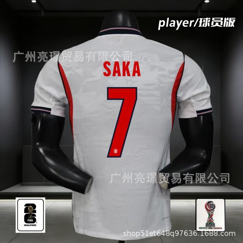 2026 World Cup England Football Jerseys Bellingham Saka Player Version Short Sleeve Sports