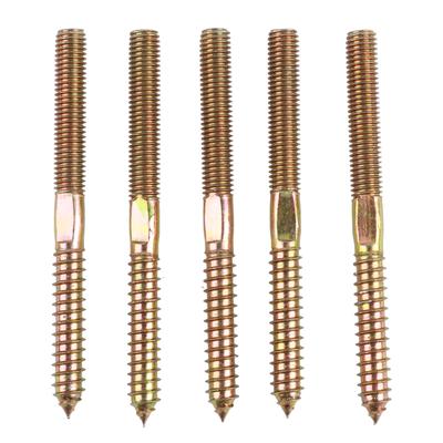 Дюбель-шуруп Деревообрабатывающий мебельный соединитель Двусторонний винт (10*120, 5 шт.)