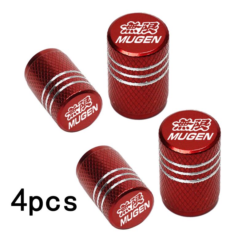 VZH5 For Honda Civic Accord 7 Type R FN2 FK8 Fit Jazz RS CRX Mugen 4pcs Car Wheel Tire Valve Caps Tyre Stem Covers Airdust Waterproof