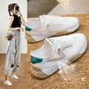 Mesh Surface Clunky Sneakers Women's Summer New Breathable Student Sneakers Heighten Casual Shoes
