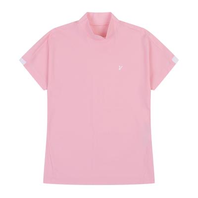 VOLVIK GOLFWEAR Женская гольф-футболка с высоким воротником, короткий рукав, цвет розовый, Vltsp431_Pk