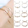 New Gold Silver Handmade Ethnic Weave Rope Bangles Adjustable Shell Bead Bracelets Bohemia