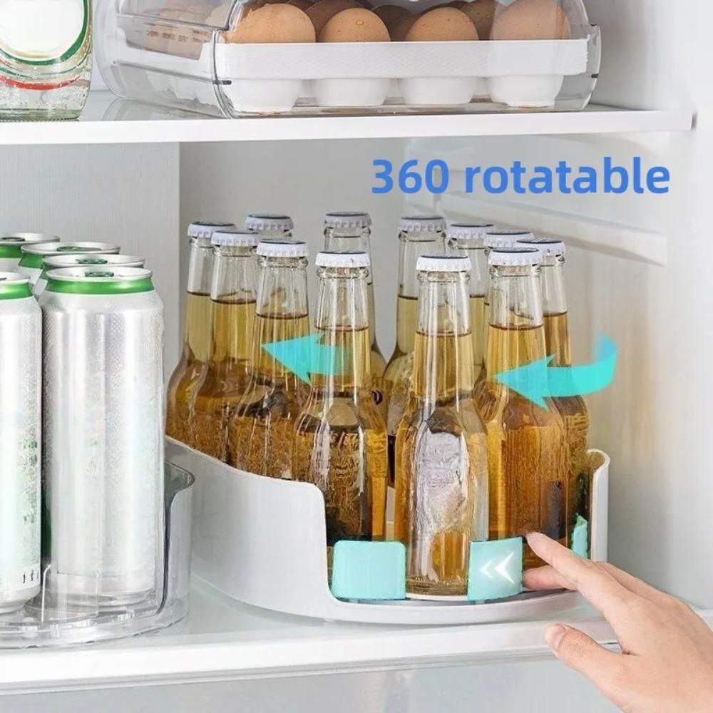 Swivel Tray Rotating Spice Rack Anti-slip Beverage Storage Shelf Kitchen Table
