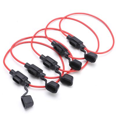 5 шт. 14AWG Автомобильный мини-блок предохранителей Тип лезвия Встроенный держатель предохранителя Водонепроницаемый для 2В 30А Автомобили Мотоциклы Разъем выключателя отключения провода