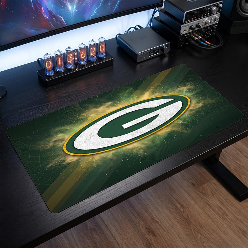 Green Bay Packers Pattern Mousepad Anti?Slip Rubber Desk Pad For Gaming Working Desktop Decoration