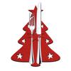 4pcs/1set Christmas Tree Cutlery Set Christmas Tree Cutlery Set Cutlery Bag