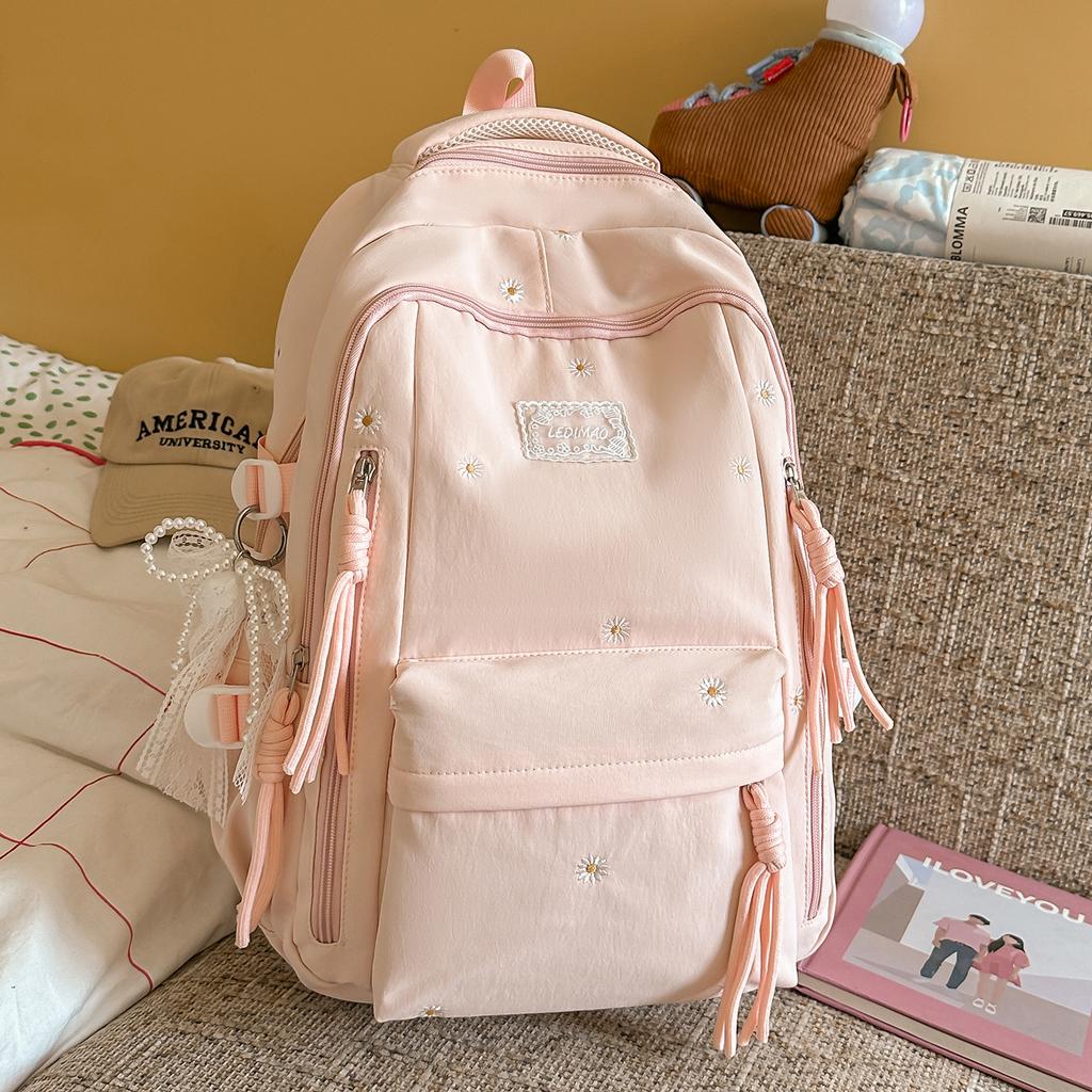 Schoolbag New Japanese ins Small Fresh Casual Backpack Girls Junior High School Student School Bag Travel Lightweight Trendy Backpack