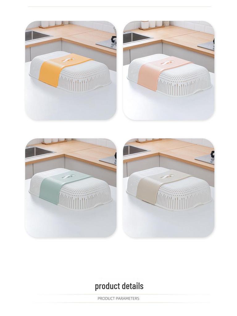 Складная Дышащая Прямоугольная Пыленепроницаемая Крышка для Блюд - Защита от Мух, Большой и Маленький Размеры