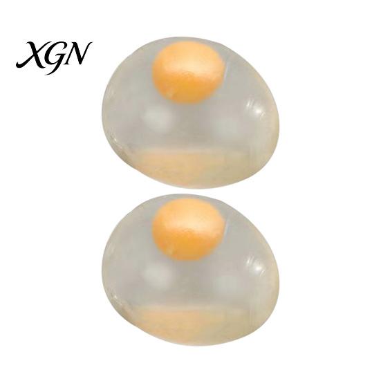 TPR Yolk Squeeze Toy 1/2/3Pcs Clear Egg Anxiety Education Single Double Anti-anxiety Fidget Soft Stretchy Stress Ball Party Favors Sensory