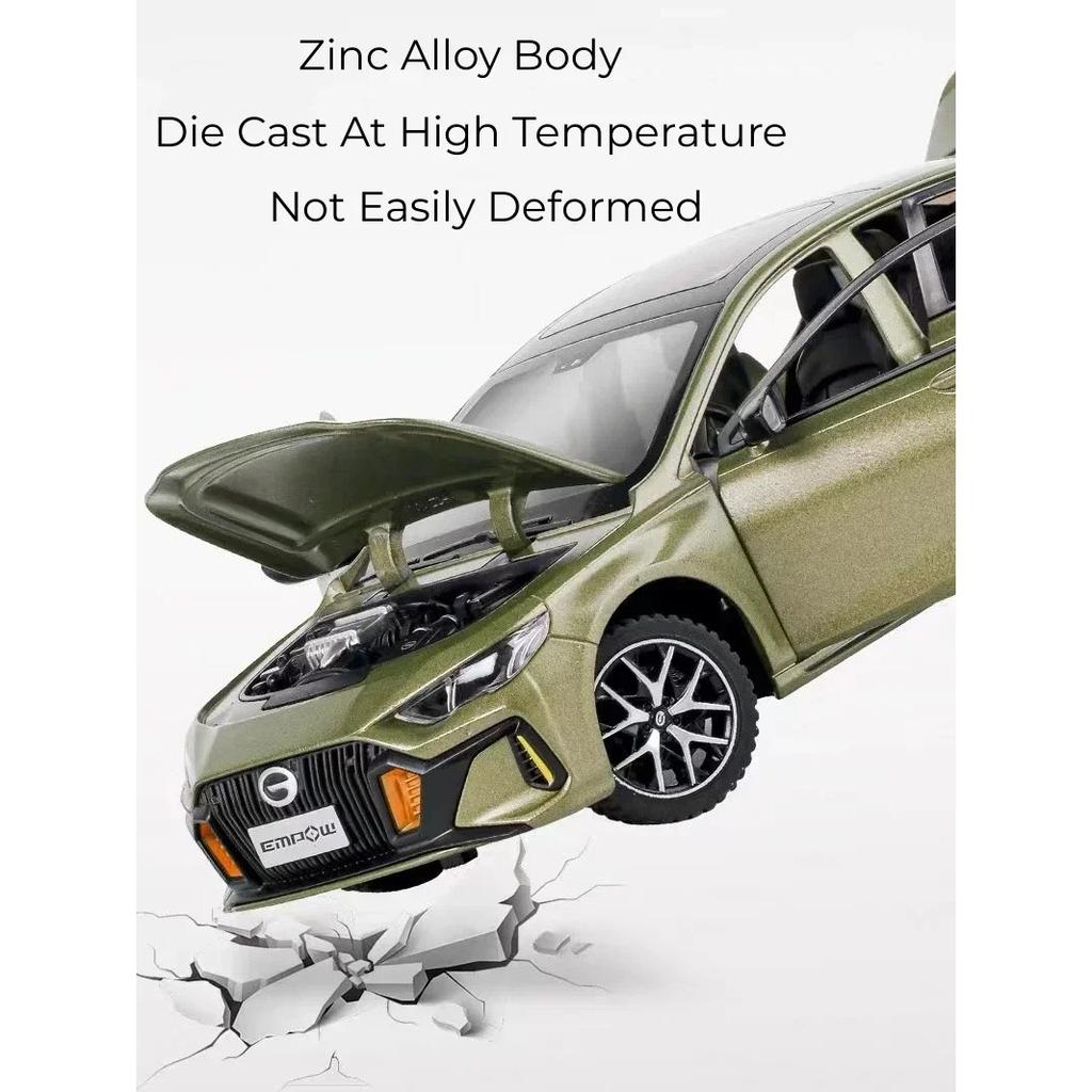 1/24 GAC Motor Trumpchi EMPOW YINGBAO сплав модель игрушечного автомобиля литые металлические литьевые звуковые и световые игрушки для детей транспортное средство