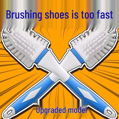 Пятисторонняя щетка для обуви с мягкой щетиной - Бережная к обуви и одежде, Многоцелевая чистка, Прочная конструкция, Бесплатная доставка включена