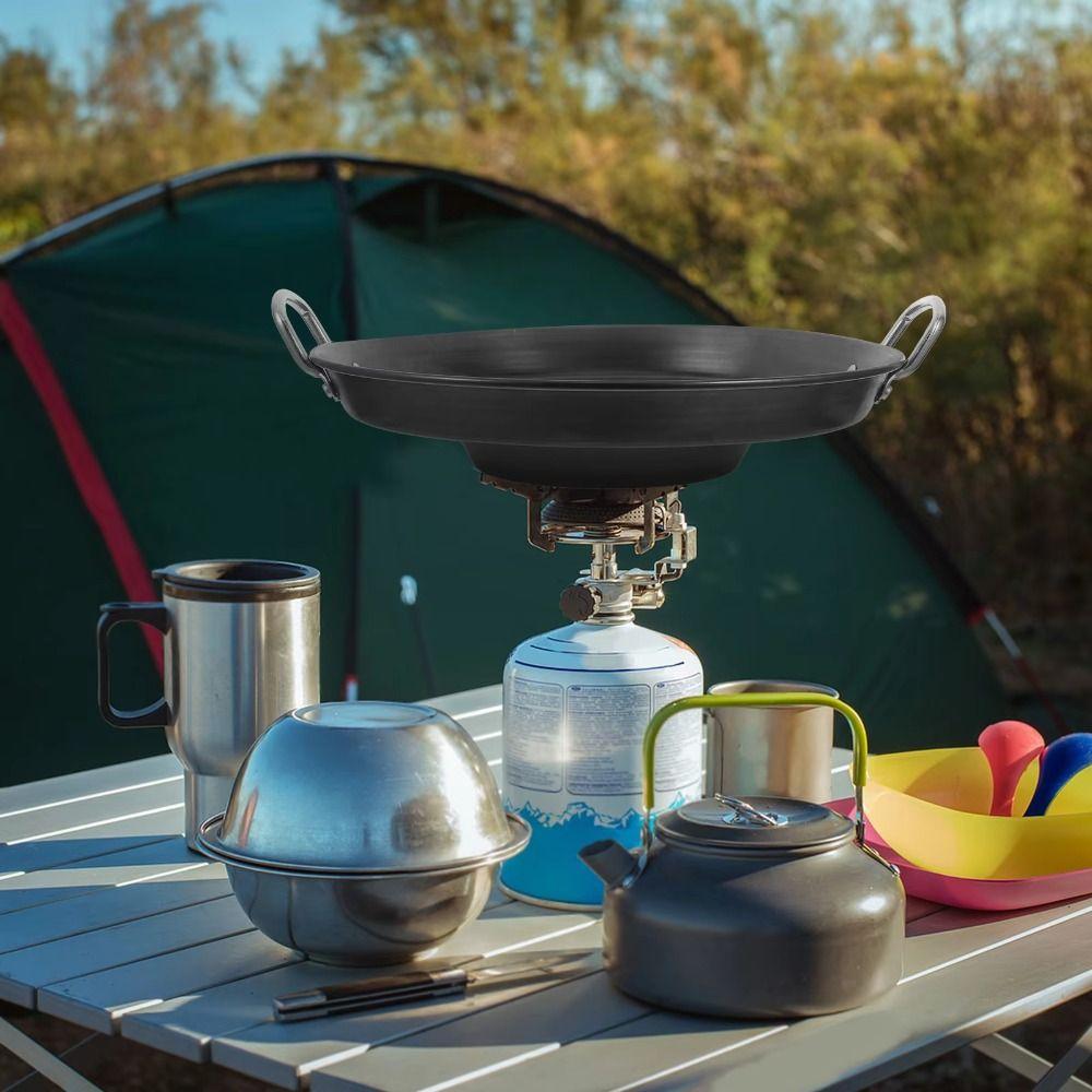 Anti-scald Flat Skillet Efficient Heat Distribution Griddle Pan with Handle  Breakfast Cooking