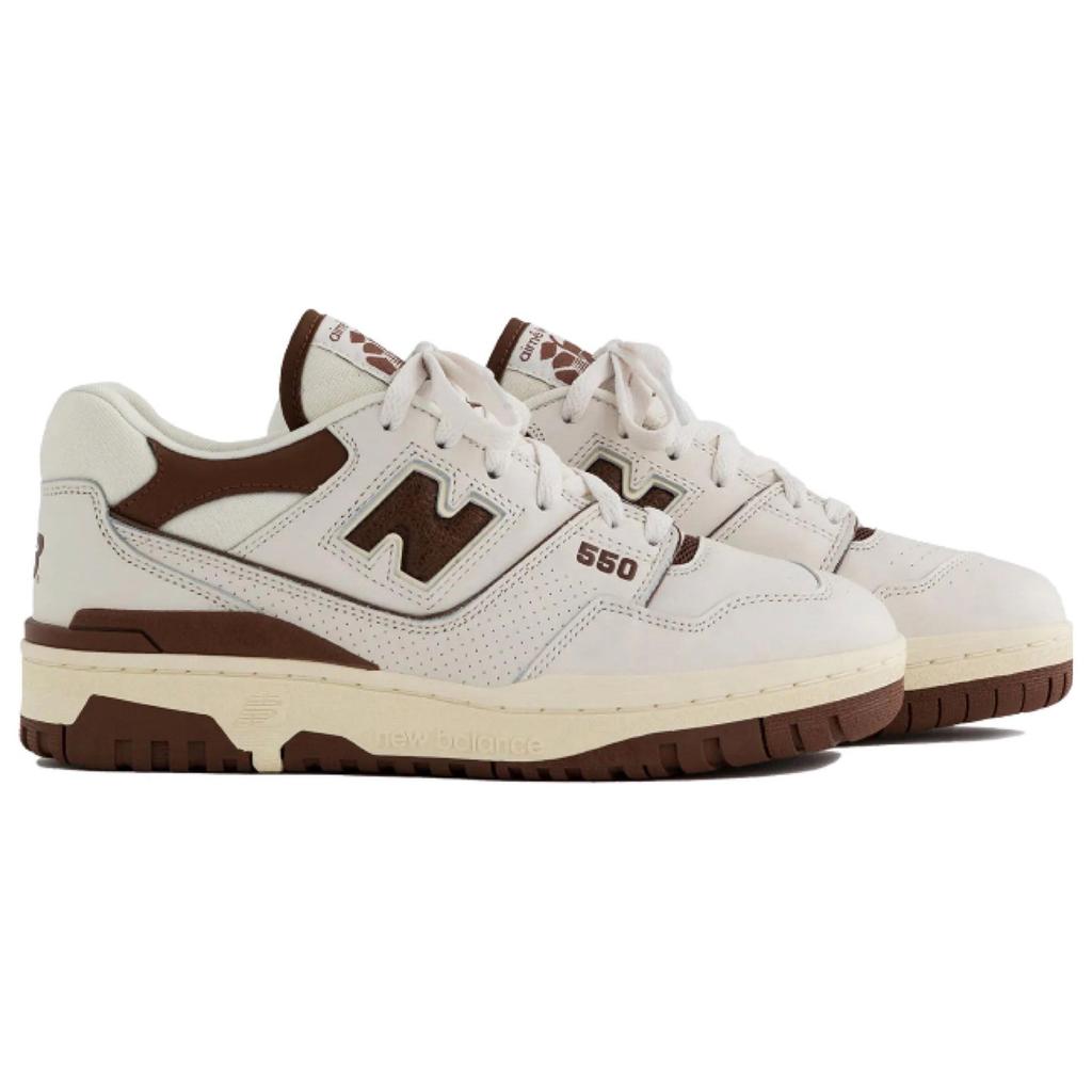 Aimé Leon Dore x New Balance 550 Коричневые Унисекс Кроссовки Белые BB550AB1