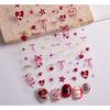 1pc Cherry Bow Nail Sticker Y2K Style 3D Sweet & Cool Nail Art with Hearts & Stars for DIY Nails