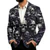 Мужская вельветовая одежда в стиле business casual с принтом на Хэллоуин для вечеринок и повседневной носки