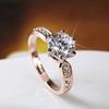 Кольцо-коготь с кристаллами и покрытием Rose Gold, регулируемого размера, для мужчин и женщин, подарок