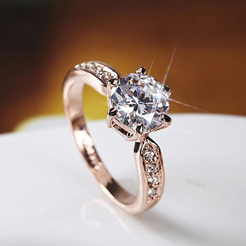 Кольцо-коготь с кристаллами и покрытием Rose Gold, регулируемого размера, для мужчин и женщин, подарок