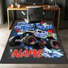 Custom Name Truck Printed Carpet,Rug for Office Chair Living Room Bedroom Kitchen Room Decor Gifts.