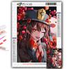 Popular 5D Diy Cross Stitch Genshin and Flower Painting Full Drill Cross-Stitch Crafts Kit Wall Sticker Home Decor