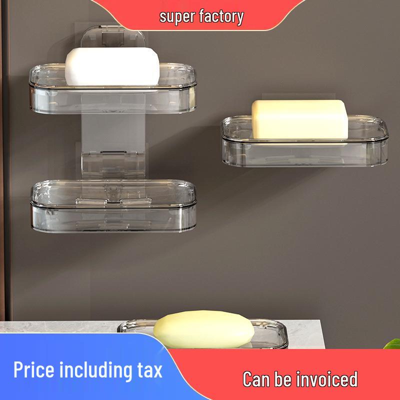 Портативная пыле- и водонепроницаемая мыльница с крышкой для слива для ванной комнаты или путешествий