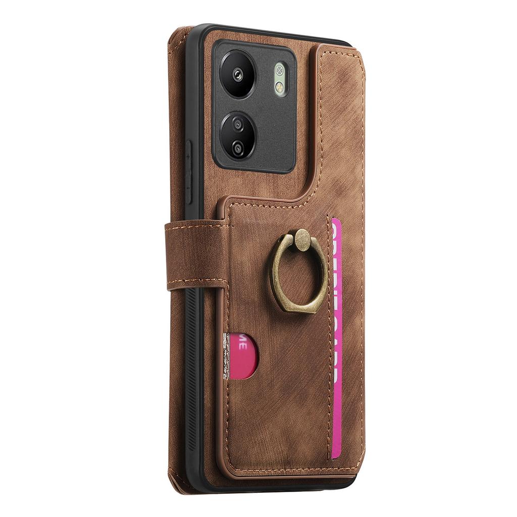 4-in-1 Wallet Case for Xiaomi/Redmi series.Xiaomi 13 Lite/Poco X5/Redmi Note 12/12C...(Protector, Card Holder, Crossbody Bag, Stand)