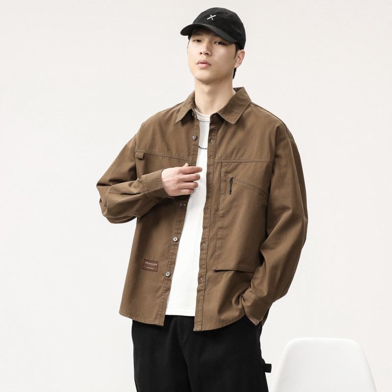 Американская высококачественная джинсовая рубашка Tooling, мужская свободная куртка большого размера, молодежная повседневная куртка, тренд