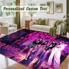 Crystal Velvet Square Rug Custom Nameaespa Pattern Non Slip Home Floor Decor Rug