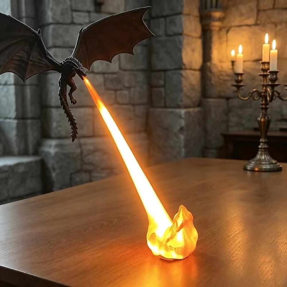 Black Dragon Bookshelf Decor Lamp LED Light Bookshelf Ornament New Dragon Bookend Bookshelf Decor