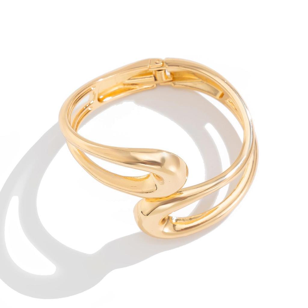 Набор браслетов из сплава в европейском и американском стиле с отверстием в виде капли воды