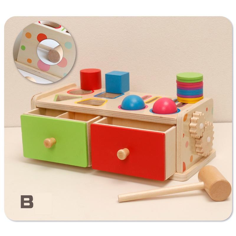 Деревянная сортировочная и stacking игрушка Монтессори для детей, ящик-коробка, развивающая доска, игра на сопоставление, игрушки для сортировки по цвету и форме, мелкая моторика, сенсорные