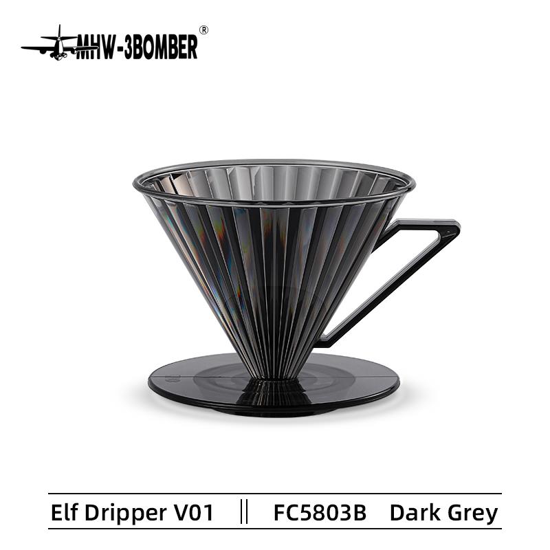 MHW-3BOMBER Pour Over Coffee Dripper with Paper Filter 1-4 Cup Hand Brewing Coffee Tools Professional Home Kitchen Accessories