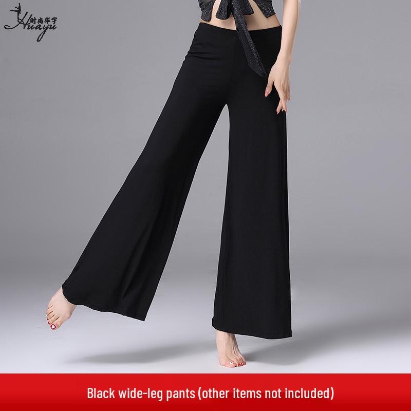 Женские свободные драпированные модальные брюки широкие от бедра для танцев и йоги 2025