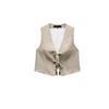 Spring and Summer New Women's Clothing Beaded Bows Linen Blended Vest 8222939 Wide Leg Pants 8017939