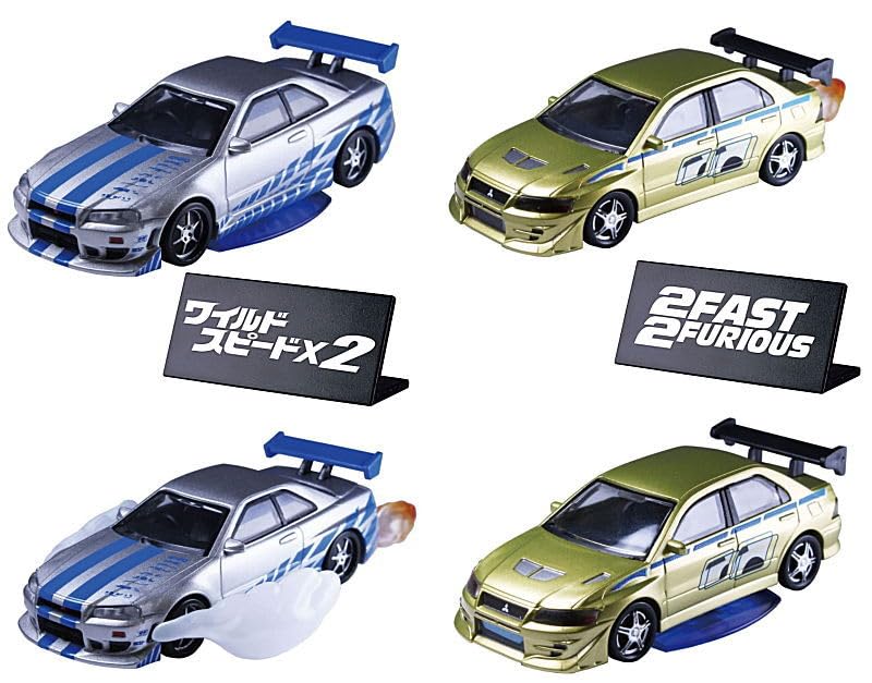Hobby Gacha Fast Furious 2 Набор из 4 видов Gacha Capsule Игрушка & [Полный (полный)]
