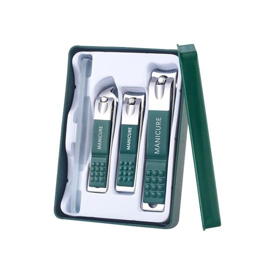 Набор из 4 кусачек для ногтей из нержавеющей стали с коробкой для хранения с защитой от брызг. Простой в использовании набор для маникюра и педикюра для ухода за ногами. Уход за ногтями.
