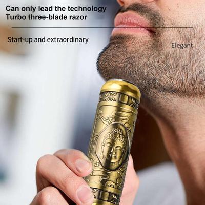 Бритва перезаряжаемая, легко чистится, 320 мАч, удобная моющаяся мини-электробритва для чистки лица