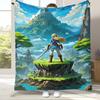 Ретро Z-Zelda Мультяшный Линк Игры Фланелевое Одеяло, Ультра Мягкий Теплый Плюшевый Плед для Дома Спальни Кровати Дивана Походного Пикника Ребенка