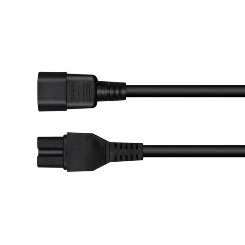 Шнур-адаптер IEC 320 C15 (розетка) на C14 (вилка), удлинительный шнур C15-C14, кабель-переходник IEC C14 на C15