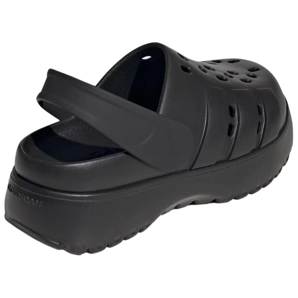 adidas Adilette Платформа Клог Тройной Черный Женские Кроссовки Основной-Черный JP9577